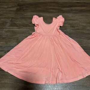 (2 for $35) Bubble Baby Peach Flutter Dress